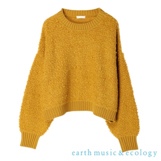 earth music&ecology 蓬鬆圈圈毛圓領蓬袖針織衫(1L24L2C0600)