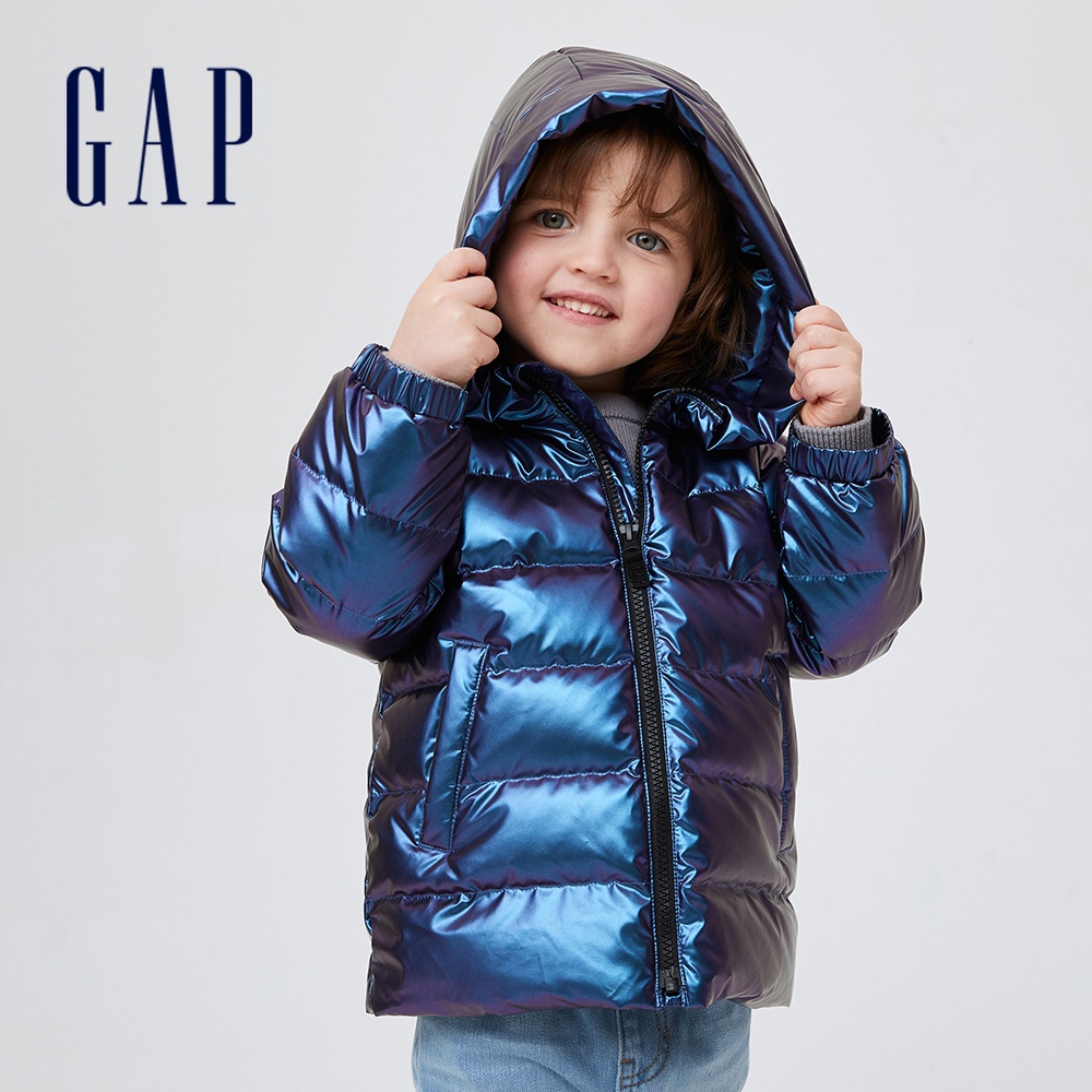 Gap 兒童裝 Logo保暖連帽羽絨外套(2-14歲) 大絨朵羽絨系列-藍紫色(400228)