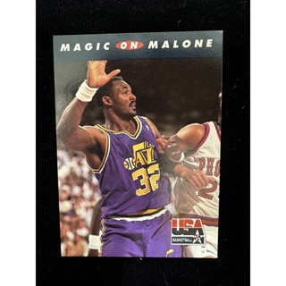 NBA magic on Malone 強生 on 馬龍 USA 1992國家明星隊奧運卡 賣場最便宜