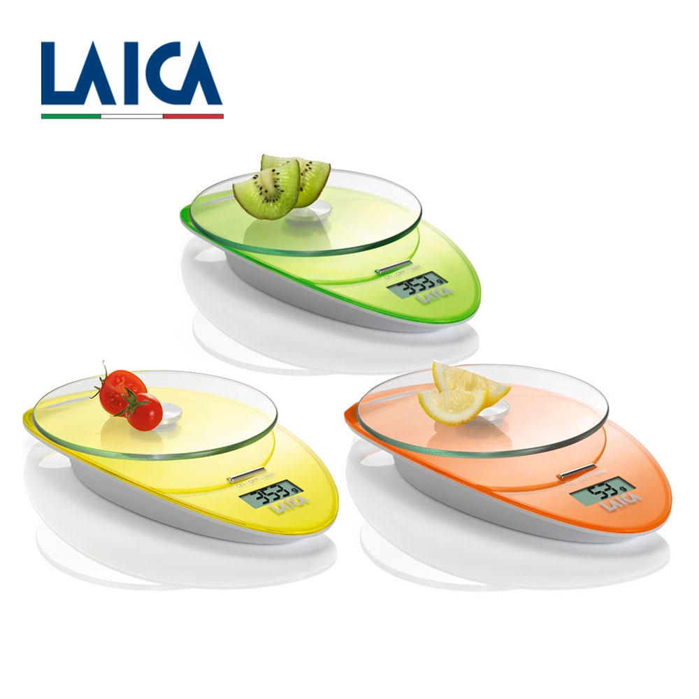 義大利LAICA 時尚設計觸控式彩色電子廚房秤 磅秤 料理秤 KS1005