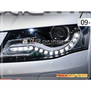 ※ 鑫立汽車精品 ※ A4 B8 08-12年 R8 LED 顆粒款 魚眼 黑底 大燈 沿用 原車HID規格