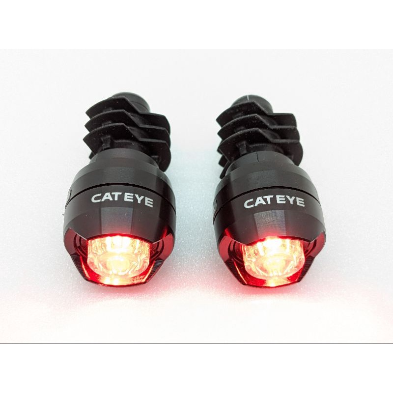 CATEYE自行車塞把警示燈 高亮度|100小時使用時間|側面可視|一組兩個|夜騎必備 SL-LD160-R-B ORB