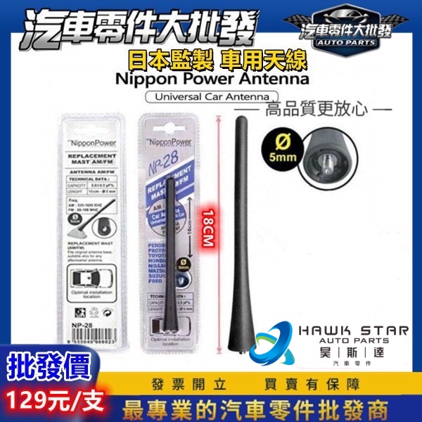 昊斯達🇯🇵日本監製 天線芯 ESCAPE WISH XTRAIL SOLIO 馬5 馬6 18公分 福斯 天線 FOCU