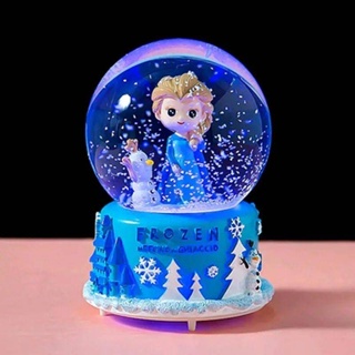 冰雪奇緣艾莎公主水晶球擺件音樂盒音樂盒兒童愛莎生日禮物小女孩