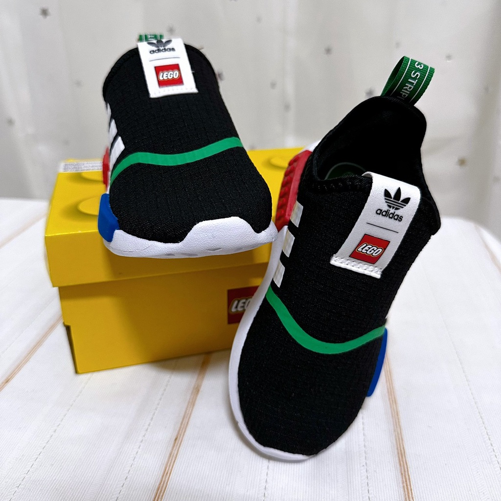 𝓑&amp;𝓦現貨免運 GX3329 Adidas LEGO X NMD 360 兒童運動鞋