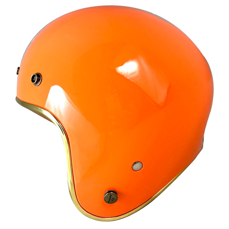 NIKKO N-401 復古青年新色調 素色 砂糖柑橘 半罩 安全帽 復古帽