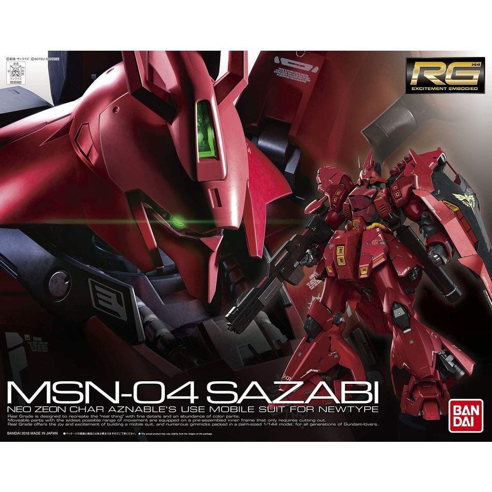 BANDAI 萬代 RG 1/144 029 MSN-04 沙薩比 逆襲的夏亞 東海模型