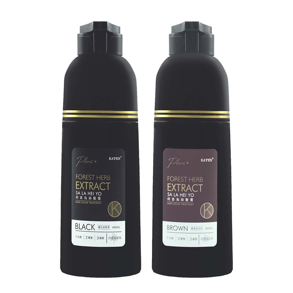 Kafen Forest Herb Extract Shampoo何首烏染髮膏（純粹黑/咖啡棕）400ml/200ml