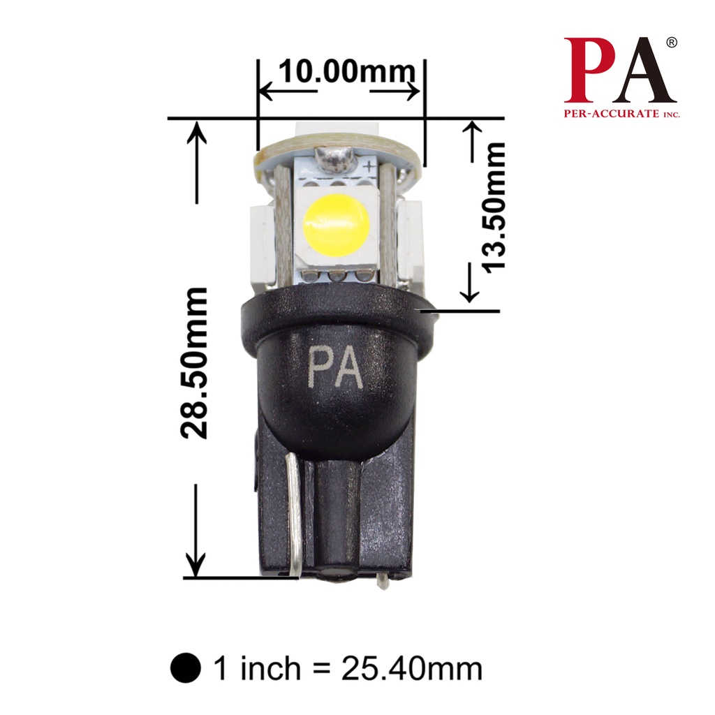 【PA LED】T10 5晶 15晶體 SMD LED 耐熱底座 小燈 儀表燈 定位燈 室內燈 牌照燈 車門燈 方向燈