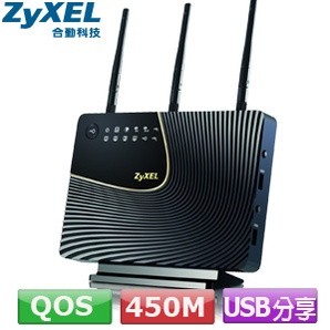 ZyXEL合勤科技 無線寬頻路由器 極速法拉利-(黑神駒)