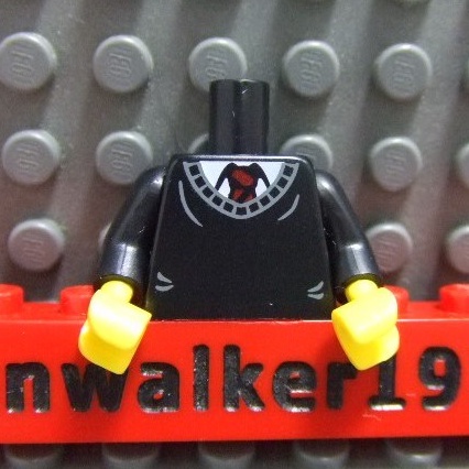 【積木2010】#124 樂高 LEGO 黑色毛衣 暗紅色領帶 人偶 上半身 身體 / 8805 畢業生