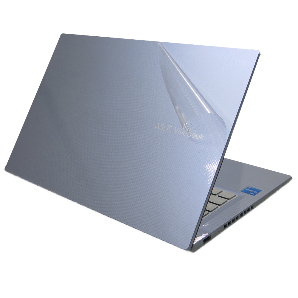 【Ezstick】ASUS VivoBook X1402 X1402ZA 冰河銀 機身貼 (上蓋、鍵盤週圍、底部貼)