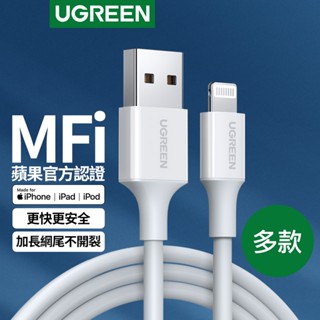 【綠聯】Lightning 蘋果充電線｜0.5~2公尺｜USB-A｜TYPE-C｜MFi蘋果官方認證｜蘋果快充線｜傳輸線