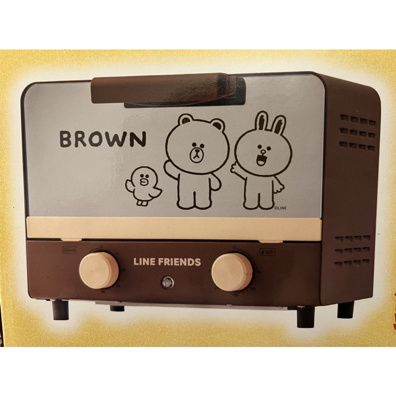 【 全新 / 可自取 】現貨 10L容量 LINE FRIENDS 鏡面烤箱 棕色 brown