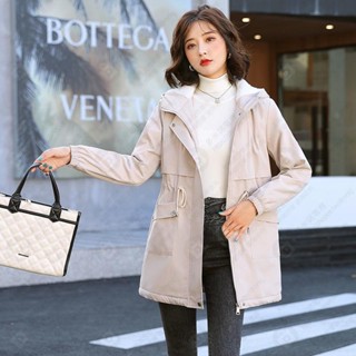 2022秋季女士外套風衣風衣女2022新款冬季韓版休閒寬鬆大衣洋氣加厚中長款棉服外套#AJA