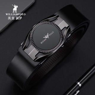 熱賣爆款英皇保羅男士皮帶真牛皮自動扣內穿休閒腰帶韓版潮流個性青年褲帶腰帶男 男生皮帶 腰帶 商務皮帶 皮帶男 OG4V