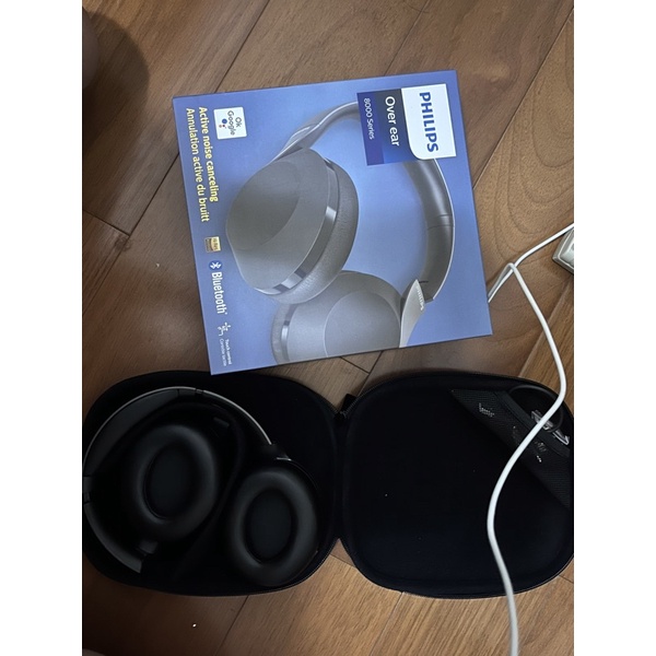 「二手今年四月購入」Philips TAPH805 無線抗噪耳機（含盒子）