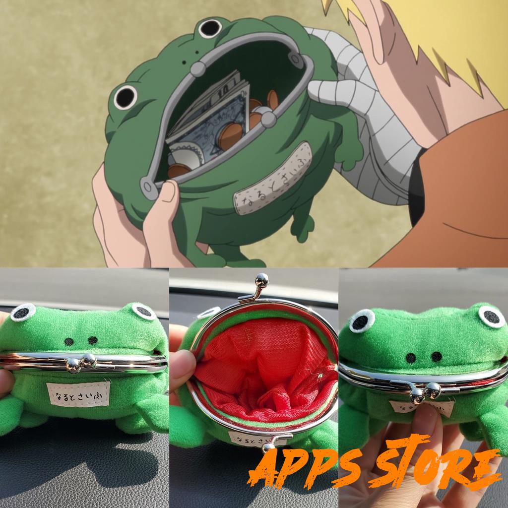 [APPS STORE]|動漫 火影忍者 Naruto 鳴人 青蛙零錢包 綠色小青蛙造型 夾子包