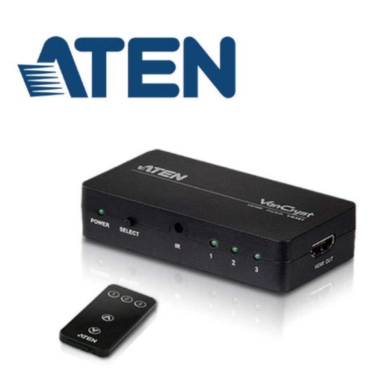 【ATEN】3埠 HDMI 影音切換器 (VS381)