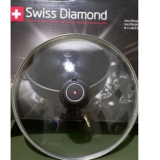 Swiss diamond(只賣玻璃鍋蓋二手的)瑞士瑞仕鑽石鍋深煎鍋平底鍋鑽石鍋‘’蓋‘’ 28公分