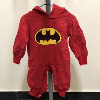 （二手） PENNSULA BABY 嬰兒 蝙蝠俠 長袖 連帽 連身 包屁衣 連身衣 連身裝 尺寸 90cm 兒童 童裝