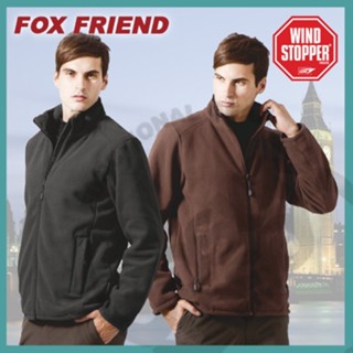 【Fox Friend】男 保暖防潑防風 刷毛外套 200 WINDSTOPPER 吸濕排汗 透氣快乾 咖啡 751