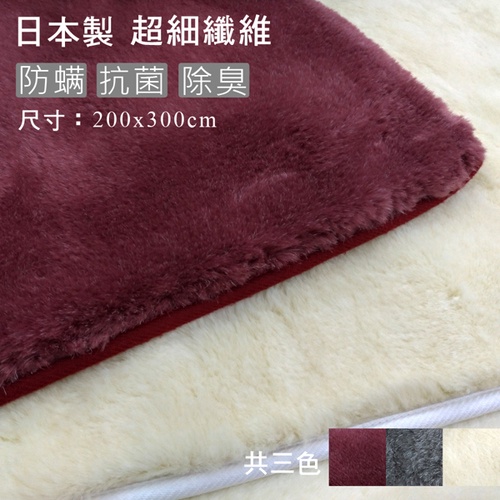 【范登伯格】日本防蹣抗菌除臭長毛地毯(200x300cm/共2色)