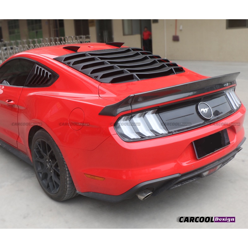 （全台可安裝)Mustang野馬15-20年 升級高品質MMD款後擋風百葉窗碳纖維LB尾翼