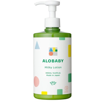 【日本直送】ALOBABY 寶寶嬰兒牛奶潤膚乳液 380ml 新包裝 潤澤保濕 滋養防護 易吸收 清爽滋潤不油膩 無刺激