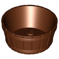 LEGO 樂高 Container Barrel Large 紅棕 大圓木桶(盆) 64951 4541875
