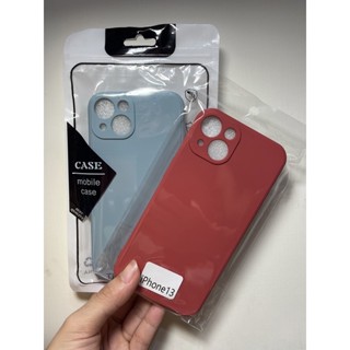 iphone 13 矽膠 保護殼 手機殼 紅色 淺藍灰