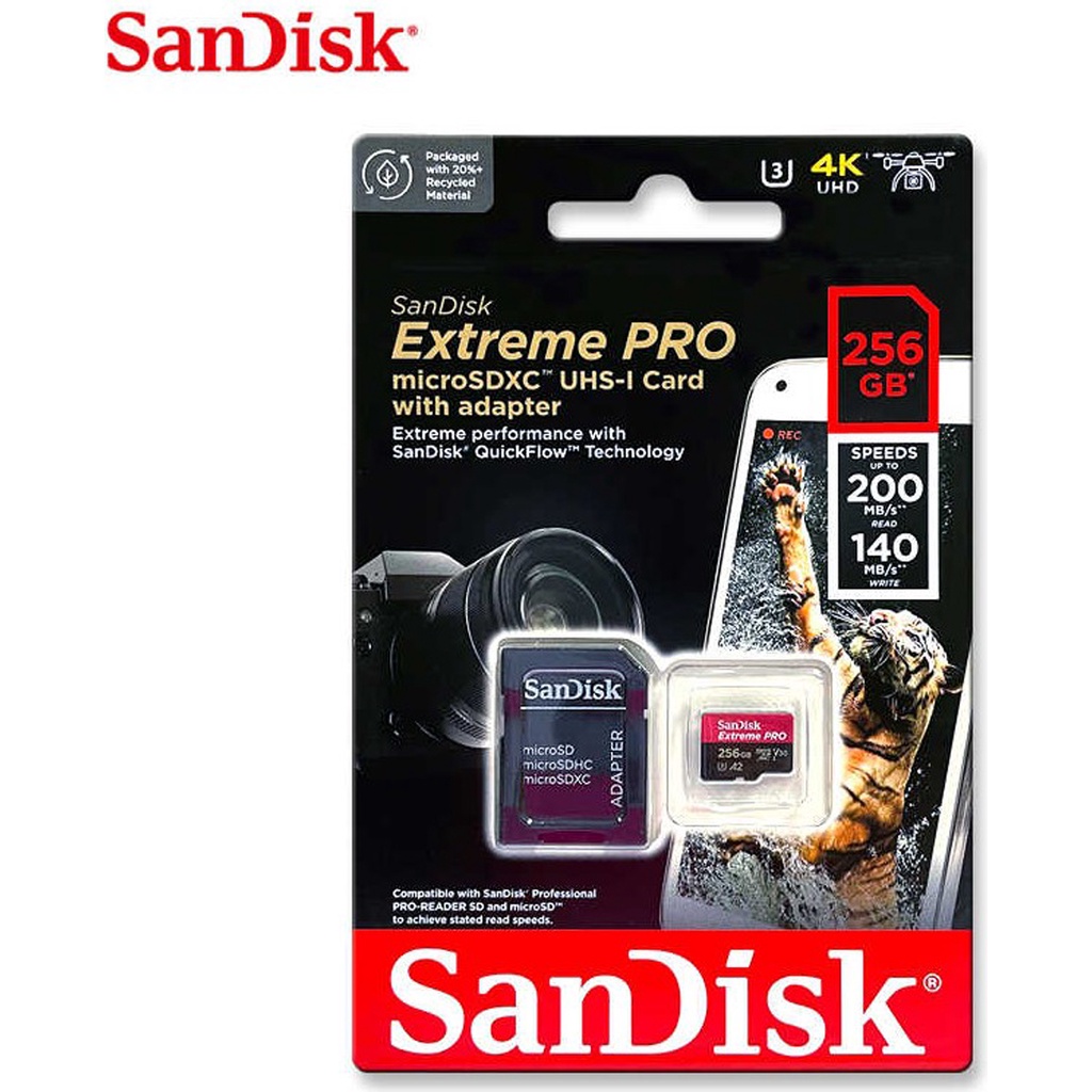 SanDisk Extreme PRO microSDXC R/W 200/140MB/S 128G/256G/512G
