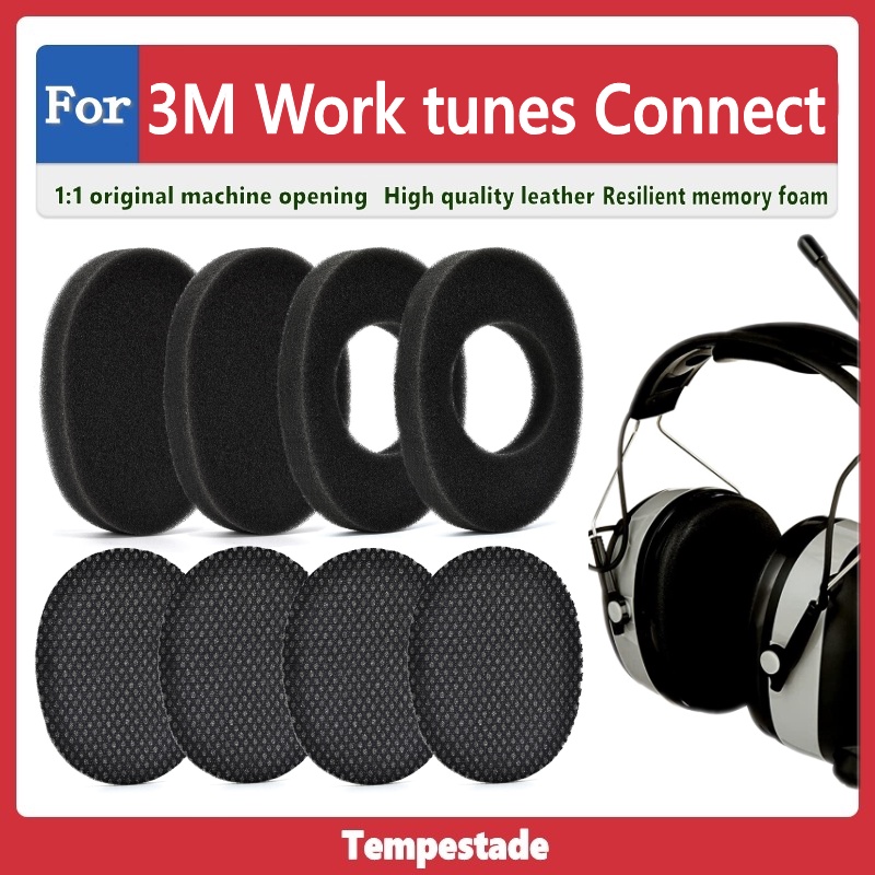適用於 3M Work tunes Connect 耳罩 耳機罩 頭戴式耳機替換耳罩 海綿墊 隔音棉