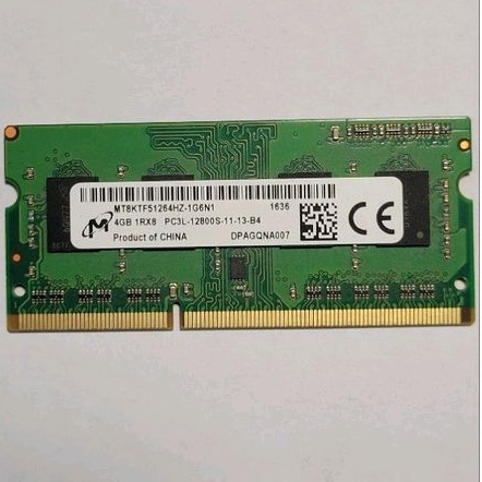 美光 4G 1Rx8 RAM DDR3L-1600  PC3L-12800S 筆電 記憶體 1.35V低電壓 現貨