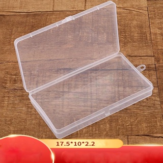 新款幾何長方形透明塑膠收納盒PP空盒首飾盒