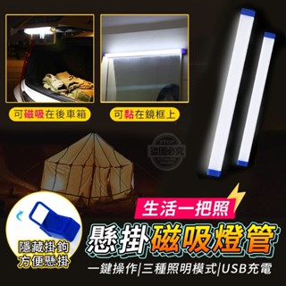 $24H出貨$ LED 充電燈管 露營燈 化妝燈 磁吸燈 照明燈 補光燈 書桌燈 充電燈 工作燈 檯燈 行動燈管