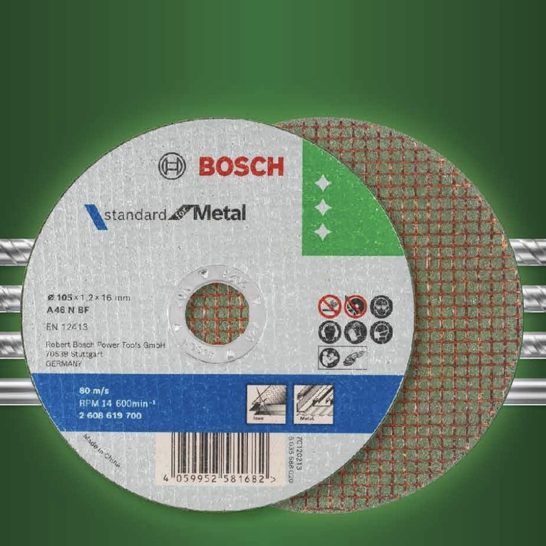 BOSCH 4" 綠色 氧化鋁 鋒力加強 砂輪片 白鐵切片105x16x1.2mm 切割片