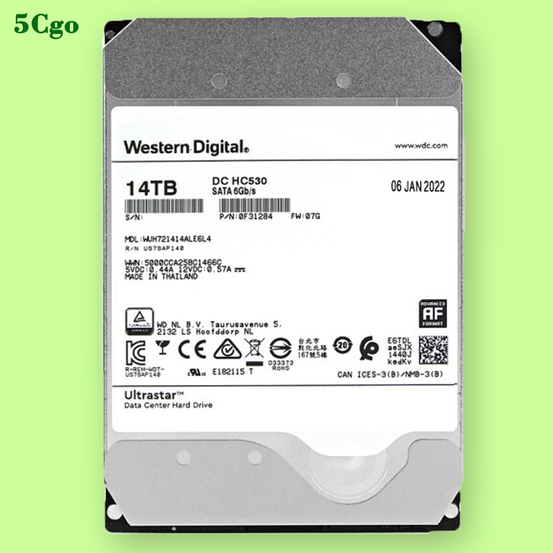 5Cgo【含稅】WD/西數HC530 WUH721414ALE6L4 14TB 7.2K SATA3氦氣企業級桌電