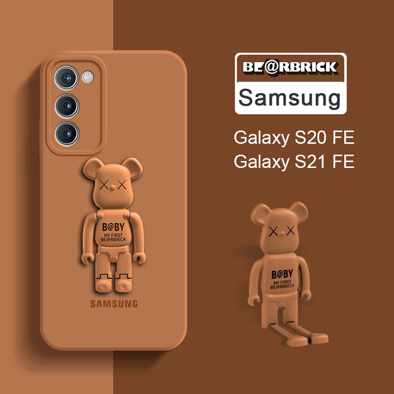 SAMSUNG 手機殼三星 Galaxy S21 S20 FE S21FE S20FE 保護套 3D 支架卡通軟底