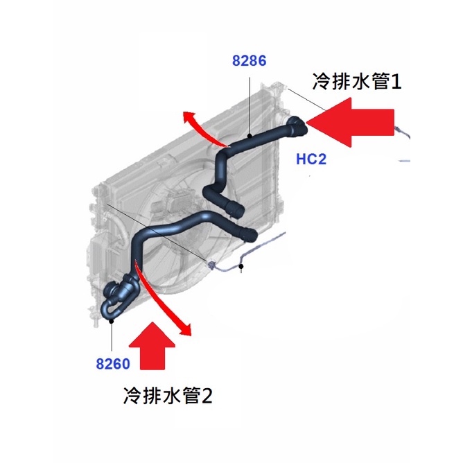 [全新]  福特 Ford Focus MK3 TDCI 163 原廠 上水管 下水管 空調 熱水管