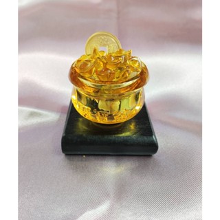 招財進寶琉璃迷你小聚寶盆5公分.付元寶10顆.金錢幣.木座6公分.一組優惠175元