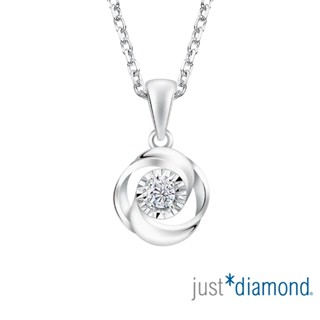 【Just Diamond】Dreamy 18K白金鑽石吊墜-花蕾(不含鍊)