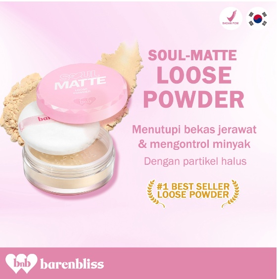 BNB barenbliss Soul-Matte Loose Powder Korea Bedak Tabur