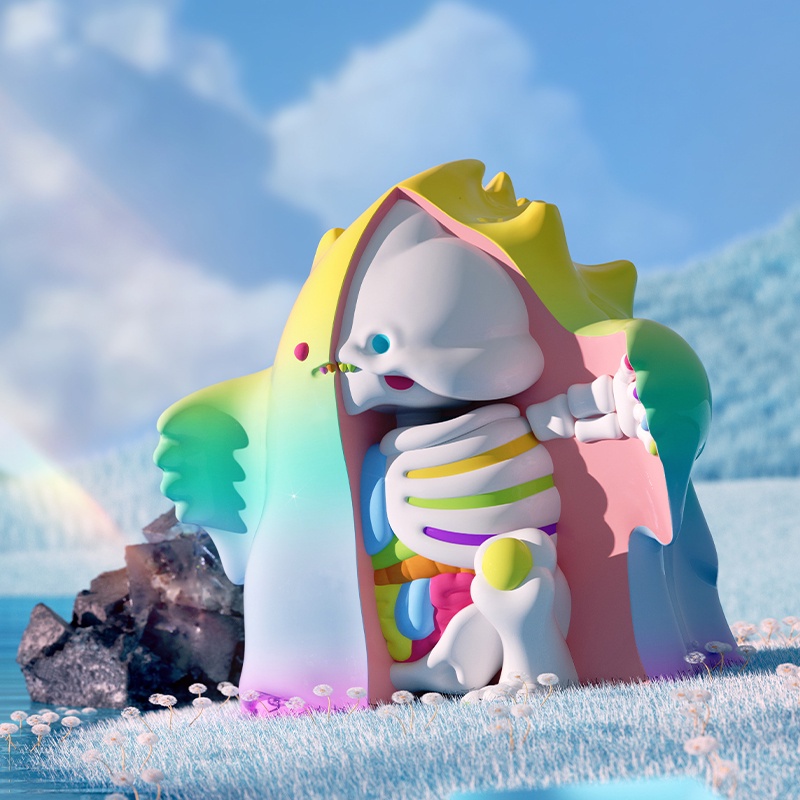 正版 POPMART 泡泡瑪特 YUKI RAINBOW 400% 珍藏玩具 設計師公仔 潮流玩具 創意 盲盒 收藏玩具