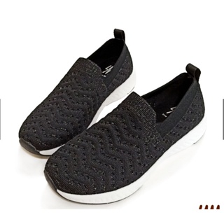 SM專櫃女鞋 波浪紋設計輕量休閒鞋(黑色)