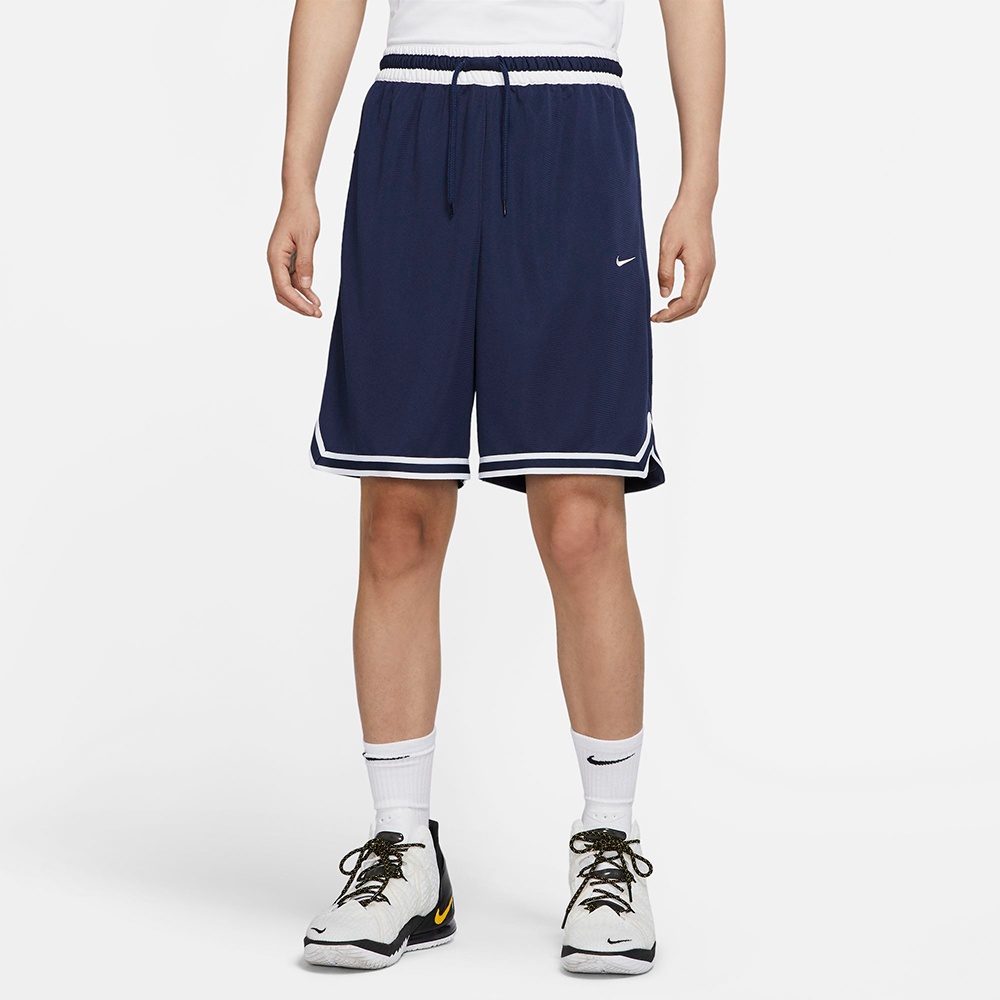 NIKE Dry-fit DRY 籃球褲 運動短褲 拉鍊口袋 透氣 寬鬆 深藍色 男款 DH7161-410 L號