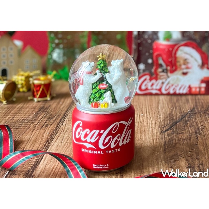 7-ELEVEN 可口可樂 CocaCola 聖誕水晶球 7-11獨家 耶誕水晶球 水晶球 北極熊 可樂瓶底座