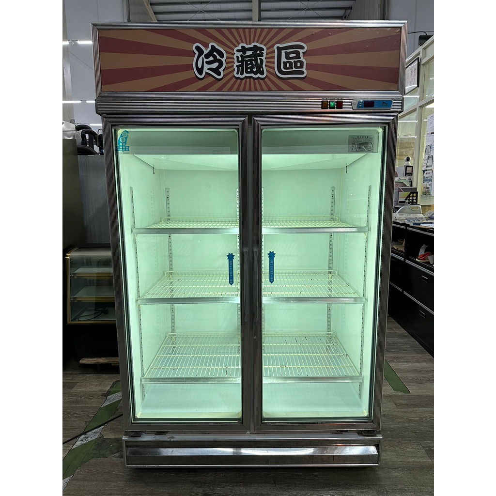 吉田二手傢俱❤瑞興雙門對開玻璃型冷藏冰箱 冷藏櫃 冰櫃 冷藏展示櫃 冷藏展示台 冷藏小菜櫥 餐飲用冰箱 對開冰箱