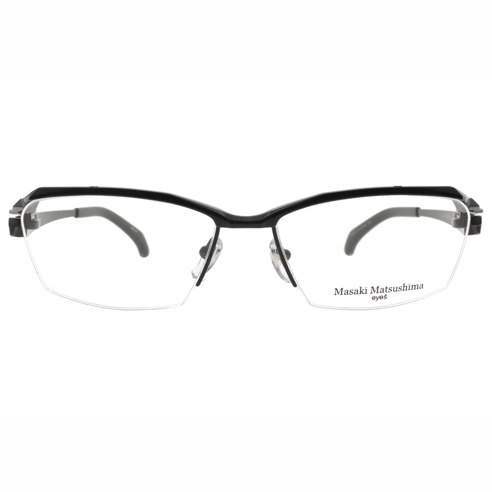 Masaki Matsushima 鈦光學眼鏡 MF1262 C4 半框款 眼鏡框 - 金橘眼鏡