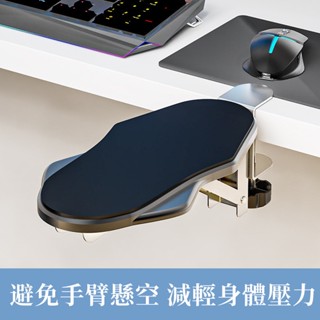臺灣現貨🧊電腦桌手托架 手臂支撐架 手托架 電腦手托架 手肘托架 創意免打孔 辦公桌家用 折疊旋轉手臂支架